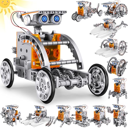 STEM 13-in-1 Education Solar Power Robots Toys for Boys Age 8+ (13 Count)