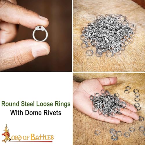 200G 1Kg Chainmail Loose Rings for Armor Crafting Perfect for DIY Chainmail Projects & Armor Repairs