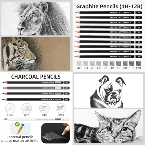 Drawing Sketching Pencil Set (24 Count)