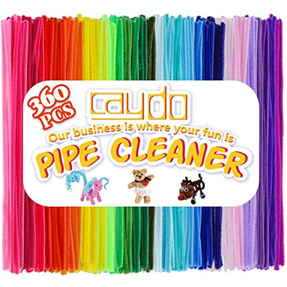 360 Pieces Pipe Cleaners 40 Assorted Colored Chenille Stems