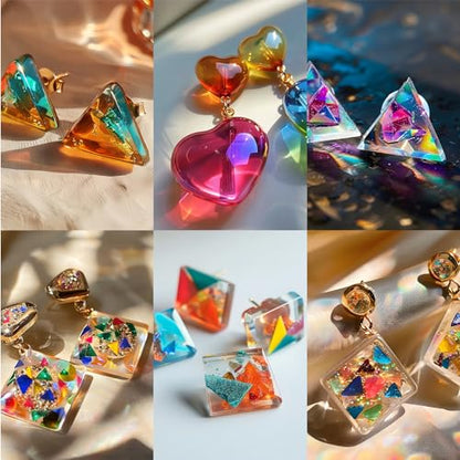 Cabochon Resin Mold Pack of 2 Mosaic Tile Epoxy Casting Jewelry Making (2 Count)