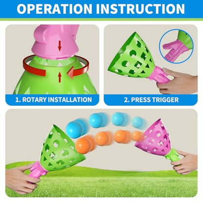 4 Pack Outdoor Game Toys for Kids Boys with 20 Balls Pop Pass Catch Ball Game Outside Toys Gifts for 3 4 5 6 7 8+ Year Old Boys Kids Outside Outdoor Gifts for Ages 4 (20 Count)