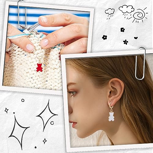 1 Box 14pcs Crochet Stitch Marker Stitch Markers Knitting Bear Stitch Marker Charms Animals Leverback Enmamel Cute Stitch Marker for Knitting Weaving Sewing Needleworks DIY Craft Supplies