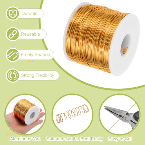 18 Gauge Anodized Aluminum Craft Wire Bendable Bonsai Training Wire 492 Feet 1mm for Sculpting Crafts Wreath Floral Beading Jewelry Making