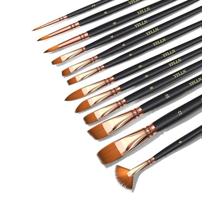 Artist Paint Brush Set (12 Count)