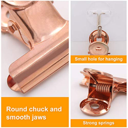 Bulldog Paper Clips Rose Gold (20 Count)