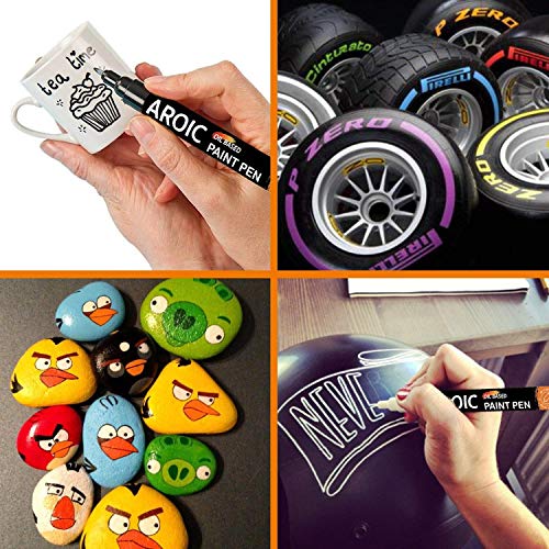 48 Pack Oil Based Paint Markers Medium Tip Rock Painting Pens (48 Count)