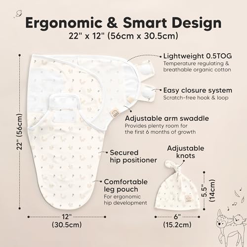 3pk Organic Swaddles for Newborns Girls