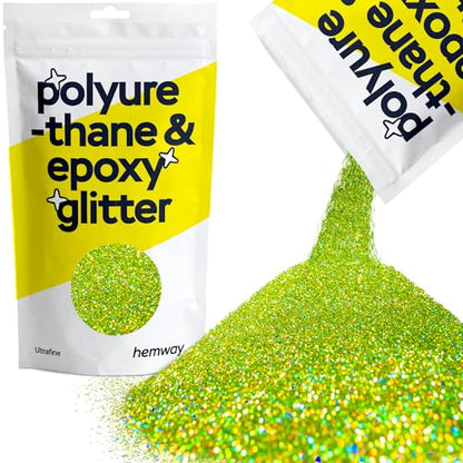 Resin Glitter Lime Green Holographic 100g (3.5274 Ounce)