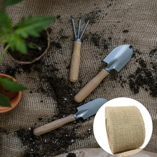 3" Wide Natural Burlap Fabric Roll