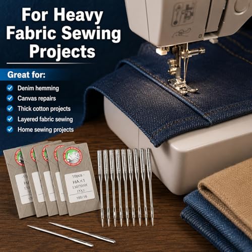50 PCS Sewing Machine Needles for Brother (50 Count)