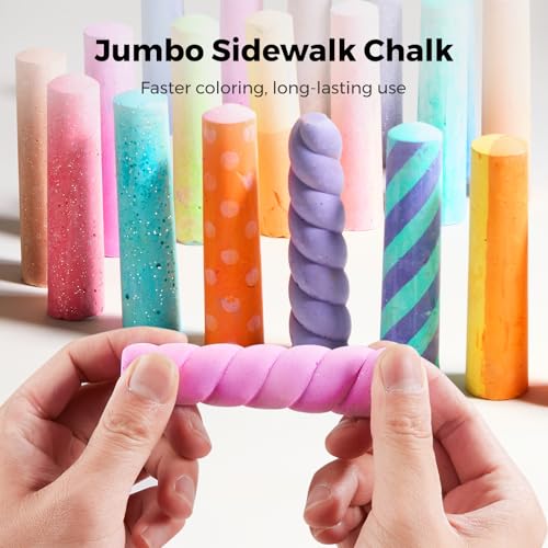 51 PCS Sidewalk Chalk for Kids (51 Count)