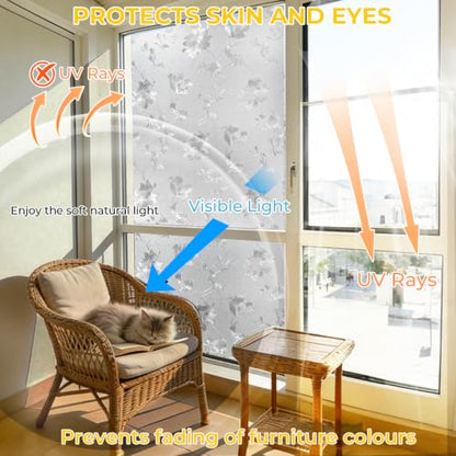 Window Privacy Film Decorative for Front Door