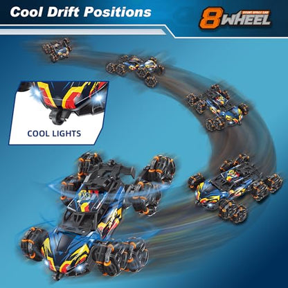 Cool 8 Wheels Hand Controlled rc Stunt Car Toys