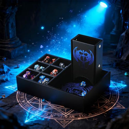 DND Dice Tray and Dice Tower with Storage