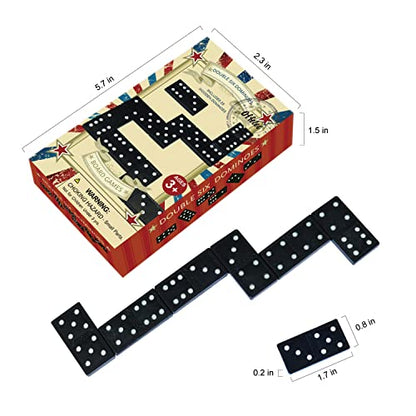 Wooden 3 Pack Double 6 Domino Set