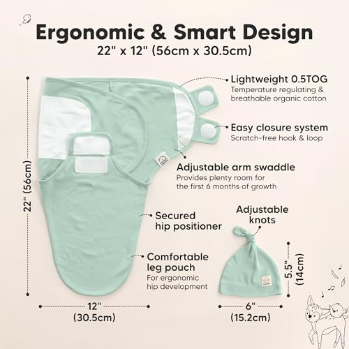 3pk Organic Swaddles for Newborns Girls (3 Count)