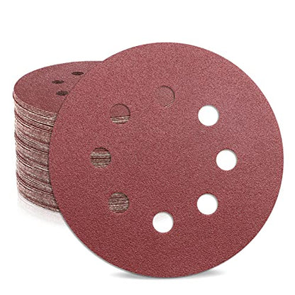 5 Inch 120 Grit Sanding Discs (50 Count)