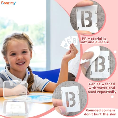 1 Inch 42 Pcs Reusable Letter Number Symbol Stencils (42 Count)