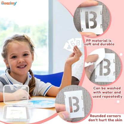 1 Inch 42 Pcs Reusable Letter Number Symbol Stencils (42 Count)