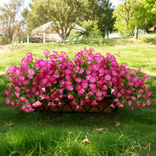 Artificial Flowers Fake Plants for Outdoor Indoor Decoration (16 Count)