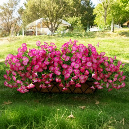 Artificial Flowers Fake Plants for Outdoor Indoor Decoration (16 Count)