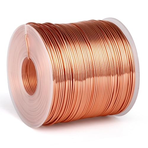 328FT 18 Gauge Bendable Copper Aluminum Craft Wire for Jewelry Making Craft (328 Foot)