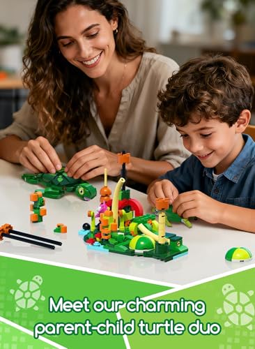 3-in-1 Frog, Turtle & Snail Family Building Set, Creative Animal Toy