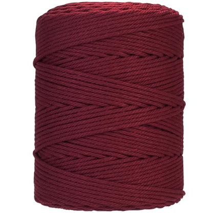 Macrame Cord 4mm x 328yards Natural Macrame Cotton Rope Colored Macrame Rope Soft Cotton Cord Macrame Supplies Craft Rope Macrame Yarn for Plant Hanger Wall Hanger Dreamcatcher