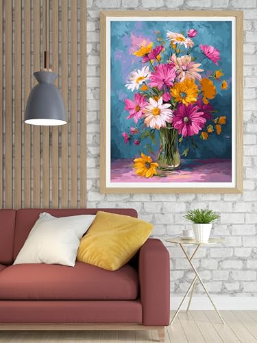 14 ct Counted Cross Stitch Kits for Adults Flowers Cross Stitch Patterns Stamped Printed Cross Stitch Kits