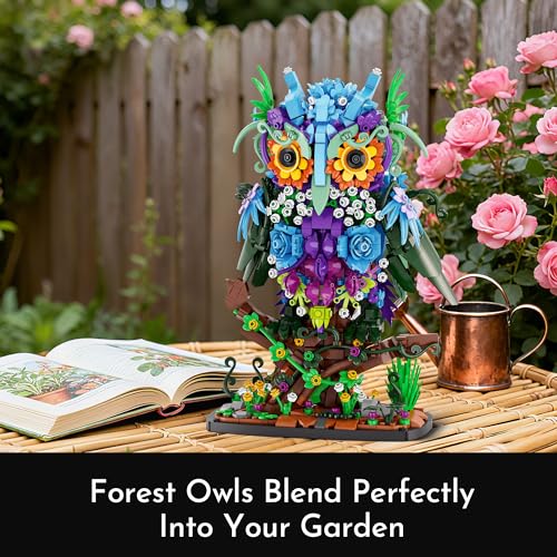 Flower Owl Building Sets for Adults Women