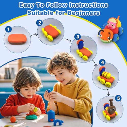 Air Dry Clay 78 Colors Foam Modeling Clay for School Projects (78 Count)