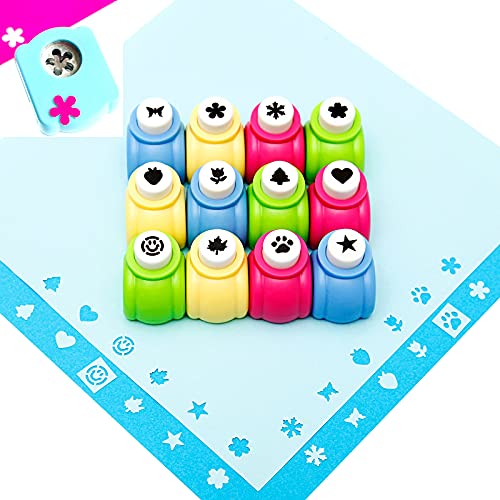 12pcs Craft Hole Punch Shapes Set (12 Count)