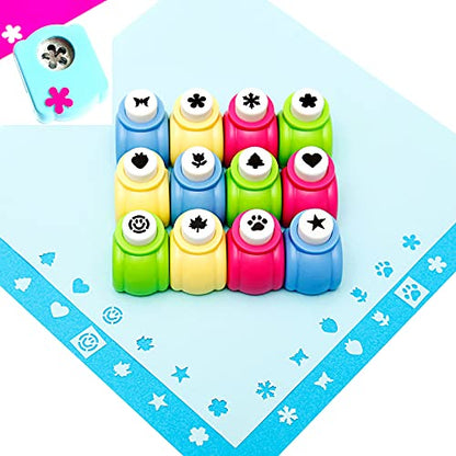 12pcs Craft Hole Punch Shapes Set (12 Count)