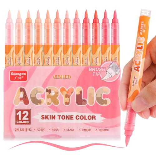 Acrylic Paint Markers 12 Colors (12 Count)