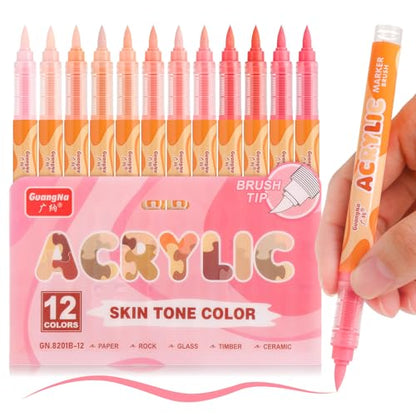 Acrylic Paint Markers 12 Colors (12 Count)