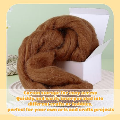 3.53oz Needle Felting Wool Roving Wool for Felting Wool Felting Supplies