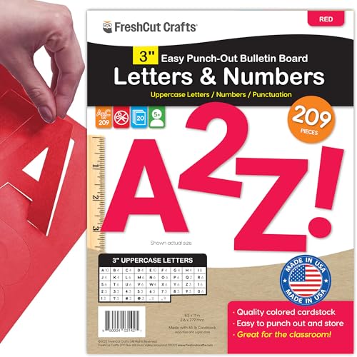 3 Inch Bulletin Board Letters & Numbers (209 Count)