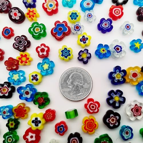 FlaEDFLIFE Flat Glass Millefiori for Mosaic Making Supplies