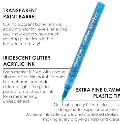 Glitter Acrylic Paint Markers