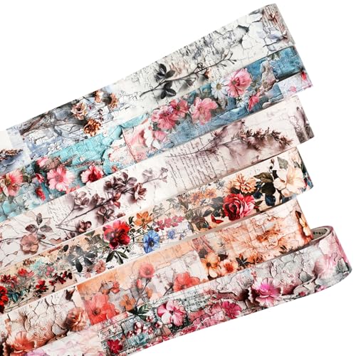 Vintage Floral Washi Tape Set (7 Count)