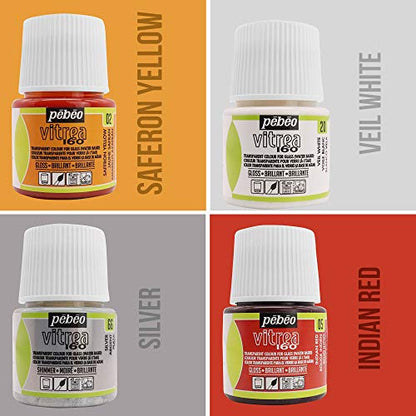 Pebeo Vitrea 160 Faux Stained Glass Paint Kit (12 Fl Oz)