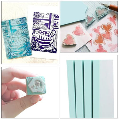 4 Pcs 8.5"x11" Rubber Carving Blocks (4 Count)
