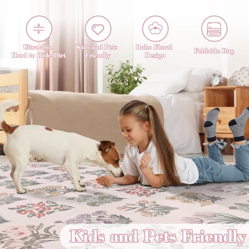 Pink Rugs for Bedroom Girls Nursery (35 Sq Ft)