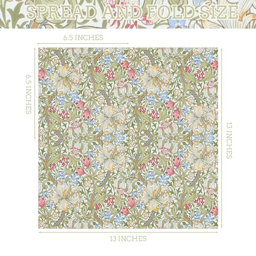 40 Count Vintage Floral Paper Napkins