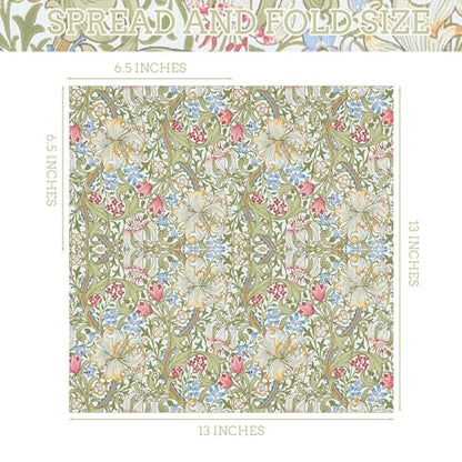 40 Count Vintage Floral Paper Napkins