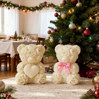 2PCS 3D Rose Bear Silicone Candle Mold Set for Candle Resin Valentine Gift (2 Count)