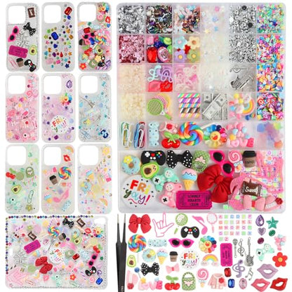 4980 Pcs Junk Phone Case Charms Kit with DIY Nail Charms