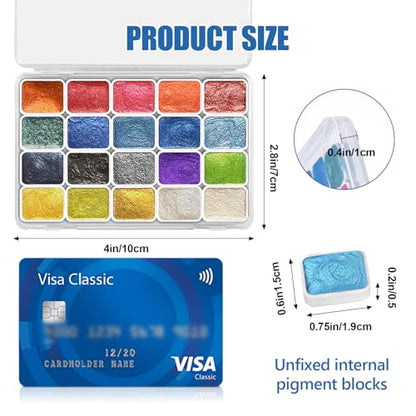 Mini Super Glitter Watercolor Paint Set (20 Count)