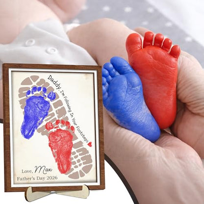 Personalized Father's Day Handprint Wooden Sign